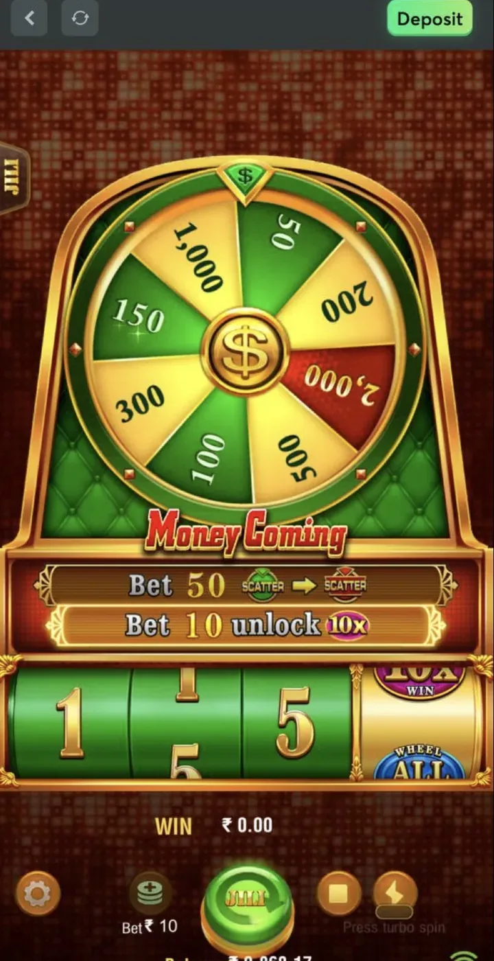 Jeet Spin Rummy lobby tables on a phone